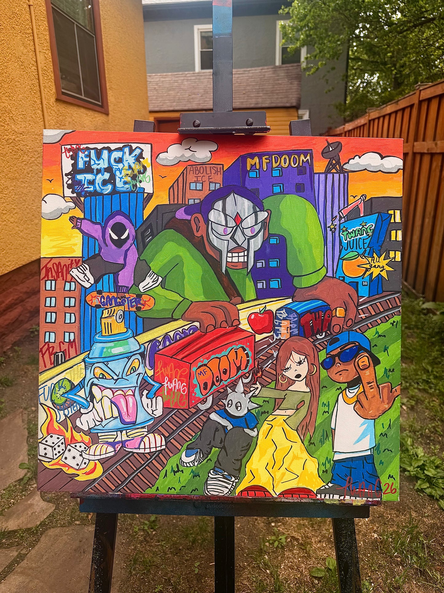 MF DOOM WORLD PRINT